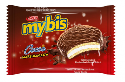 Azra Mybis Marshmellow Sandwich Cocoa Biscuit 18 Gr
