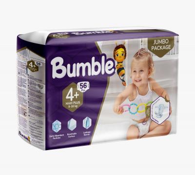 Bumble Diaper Jumbo Package No 4+ (9*16) 56 Pcs X4 