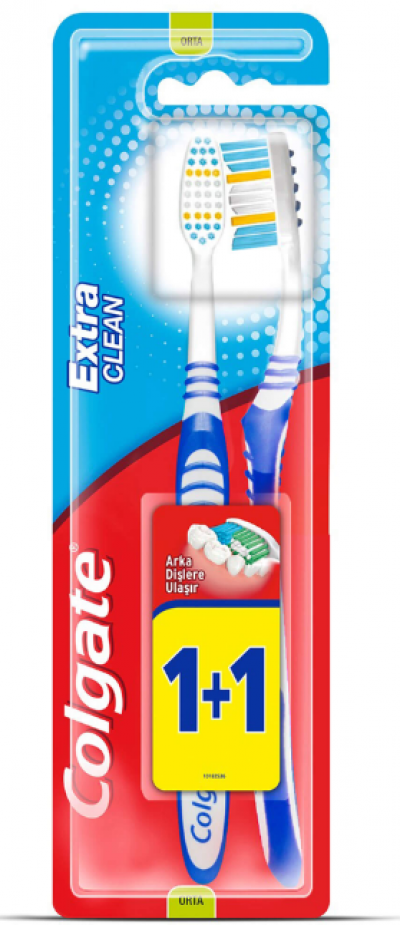 Colgate Extra Clean 1+1 Toothbrush  1 pcs