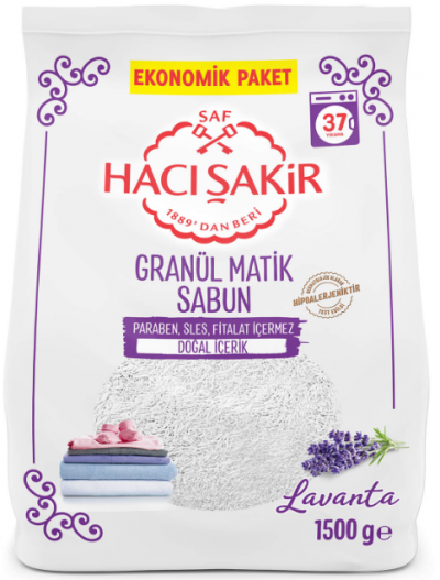 Hacı Şakir Granül Matik Sabun Lavanta 1500 gr