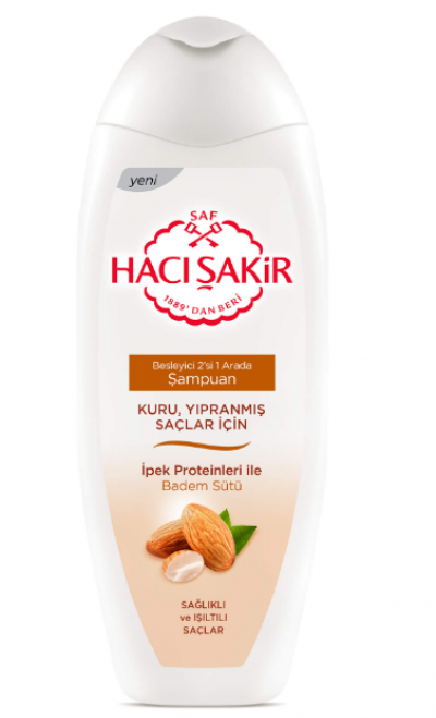Hacı Şakir Shampoo Almond For Dry & Damaged Hair 500 ml