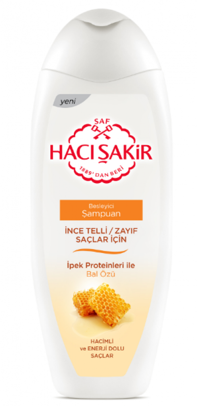 Hacı Şakir Shampoo Honey For Fine Hair Weak Hair 500 ml