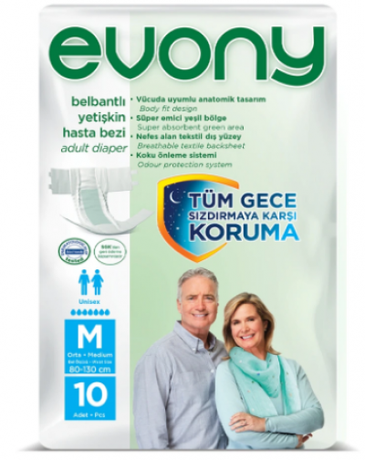 Evony Adult Diapers Medium  10 pc 