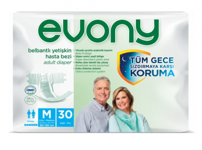 Evony Adult Diapers Medium  30 pc 