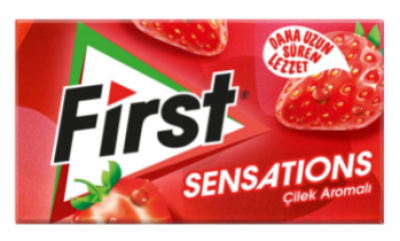 First Chewing Gum Sensations Strawberry 27 gr 