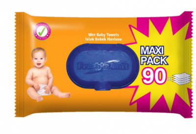 Happy Soft Wet Towels 90 pcs