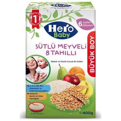 Hero Baby Food Milky Fruit & 8 Cereals 400 gr 