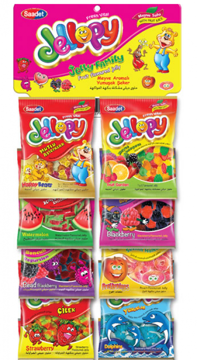 Saadet Jelly Jellopy Mix Gummy Candies  100 gr 