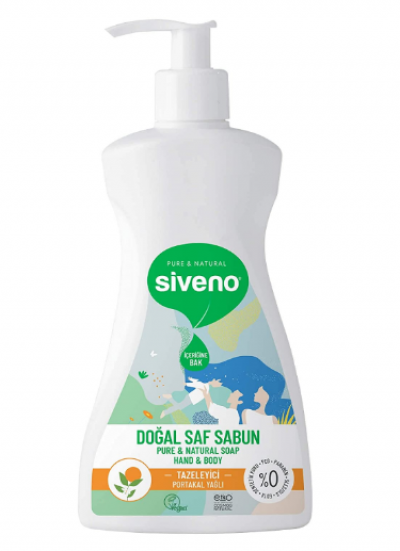 Siveno Natural Liquid Soap with Orange Oil 300 Ml