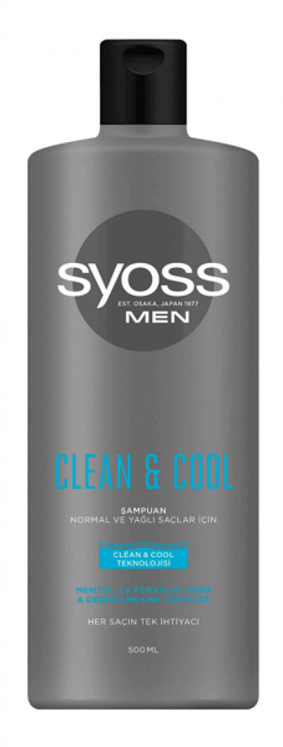 Syoss Men Clean and Cool Shampoo  500 ml 
