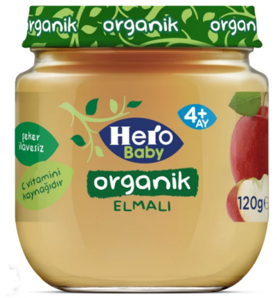 Ülker Hero Baby Organic Apple Baby Food 120 gr