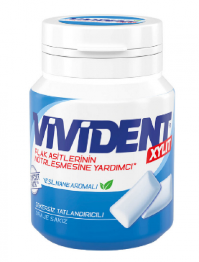 Vivident Xylit Green Mint Gum  67 gr